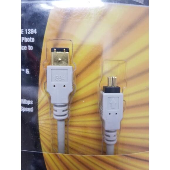 Computer essentials 8' IEEE 1394 cable 6 pin to 4 pin item no 296 - Picture 4 of 6